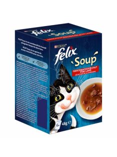   Felix Soup Házias válogatás alutasakos eledel, leves macskáknak 6 x 48g (288g)
