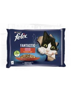   FELIX FANTASTIC Nyúllal/Báránnyal aszpikban nedves macskaeledel 4x85g