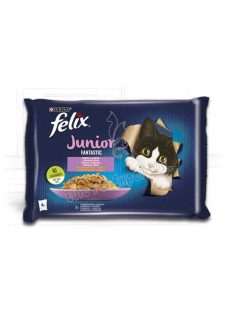   FELIX FANTASTIC Junior Multipack - csirke és lazac zselében 4x85g