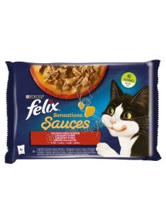   Felix Sensations Sauces Házias Válogatás szószban nedves macskaeledel 4 x 85g (340g)