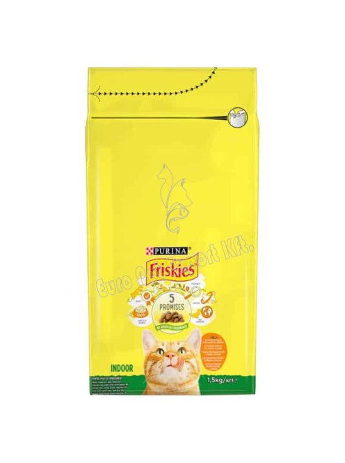 Friskies Indoor száraz macskaeledel csirkével és hozzáadott kerti zöldségekkel 1,5kg