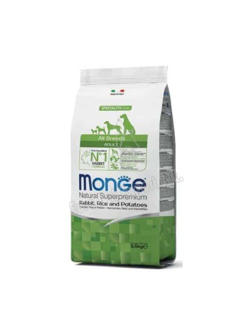 MONGE All Breeds Adult Nyúl 2,5kg