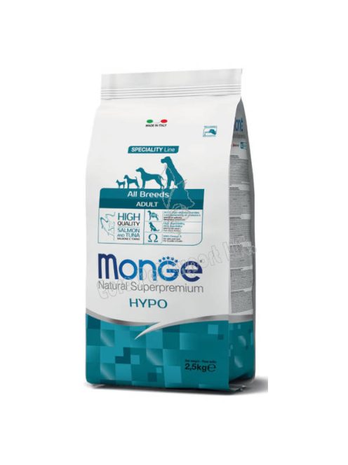 MONGE DOG All Breeds Adult hipoallergén lazac és tonhal 2,5kg