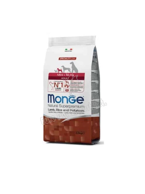 MONGE MINI ADULT kutyatáp Bárány 800g