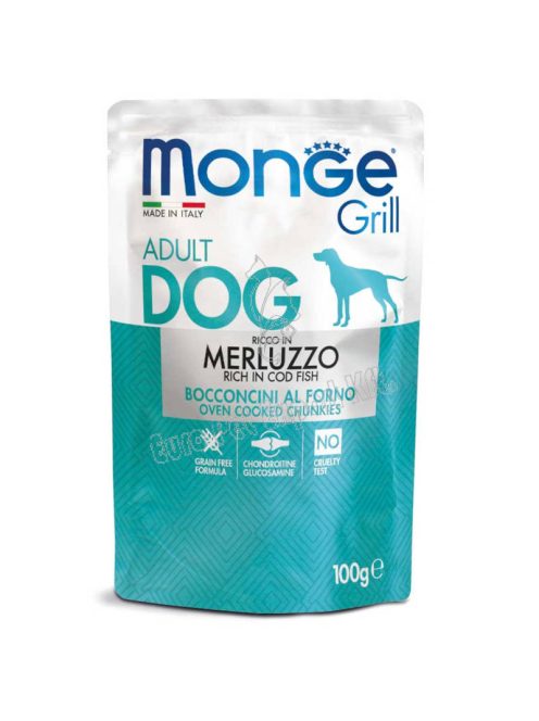 MONGE Dog Grill Tőkehal 100g