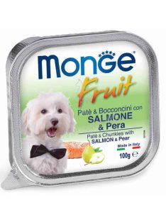 MONGE Fruit Pástétom és falatkák Lazac-körte 100g