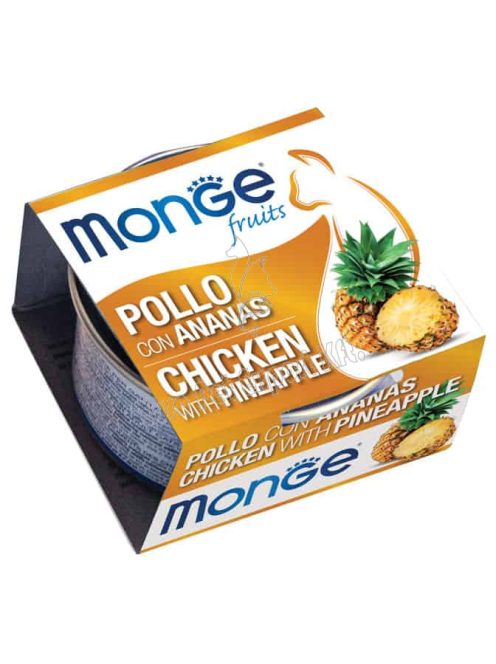 MONGE CAT FRUIT Konzerv Csirkedarabok ananásszal 80g