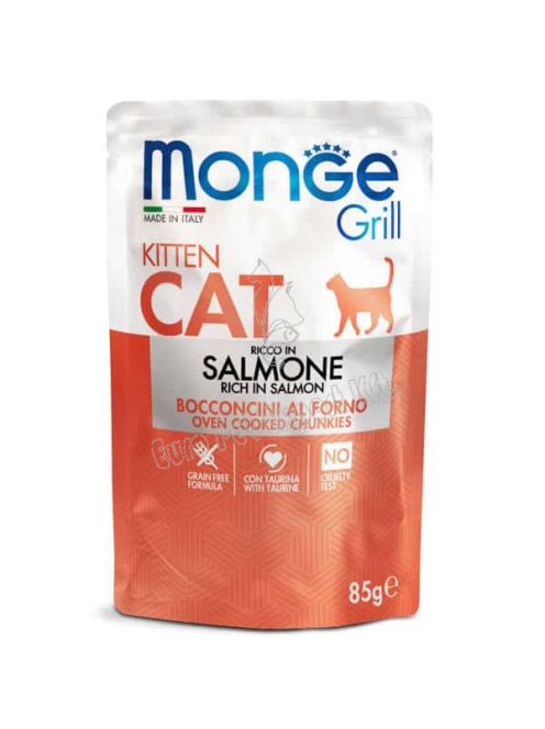 Monge Cat Grill Kitten Falatok kocsonyában Lazaccal 85g