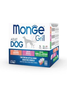 MONGE Dog Grill Multi box Lazac-Sertés-Bárány 12x100g