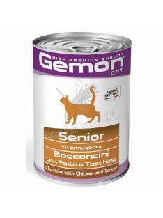 GEMON CAT Konzerv Senior Csirke és pulyka 415g
