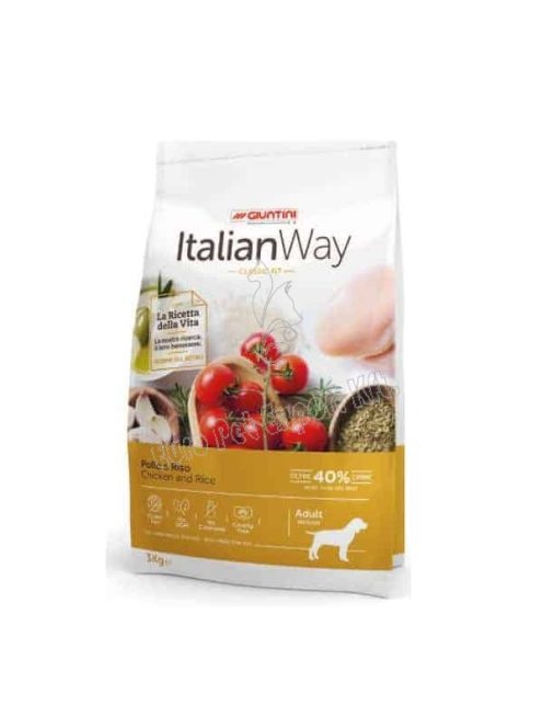 ITALIAN WAY DOG CLASSIC MEDIUM CSIRKE-RIZS 3kg