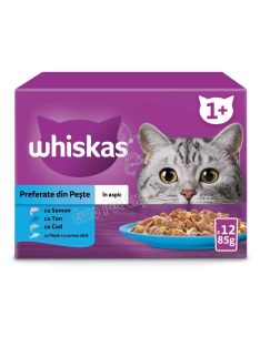 WHISKAS POUCH VÁLOGATÁS 12X85G HALAS ASZP
