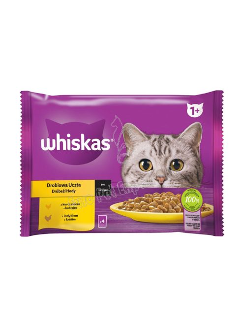 WHISKAS CAT POUCH  4X85G SZÁRNYAS