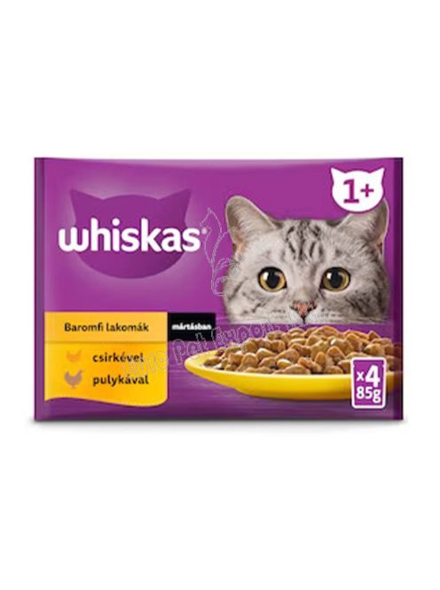 WHISKAS CAT POUCH  4X85G BAROMFI ASZP