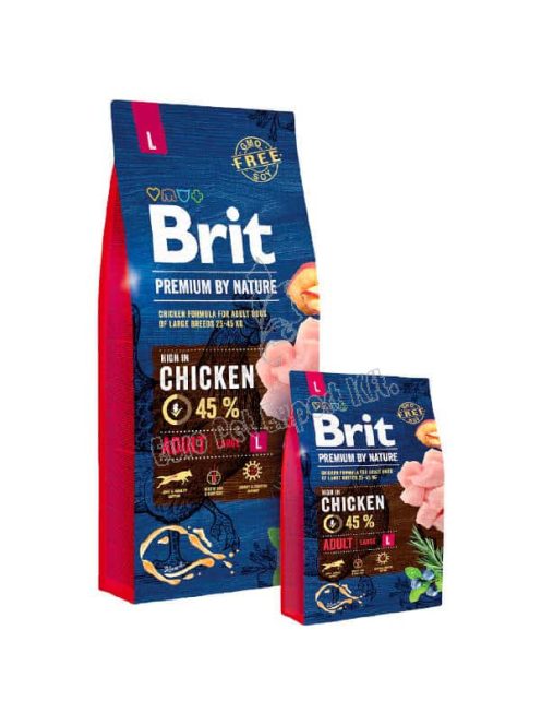 Brit Premium Nagyméretű felnőtt kutyák számára csirkével 15kg