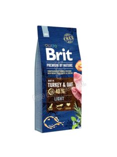 Brit Premium LIGHT Túlsúlyos kutyának pulyka és zab 15kg